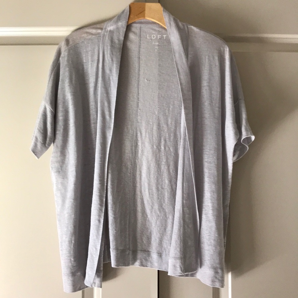 Short sleeve linen sweater
